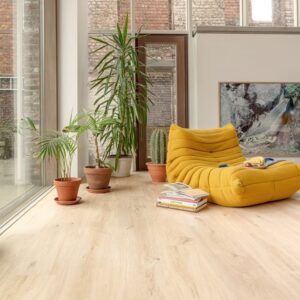 Parquet chêne clair dans un salon
