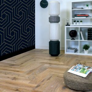 Parquet Henry Millet chêne massif posé en bâtons rompus