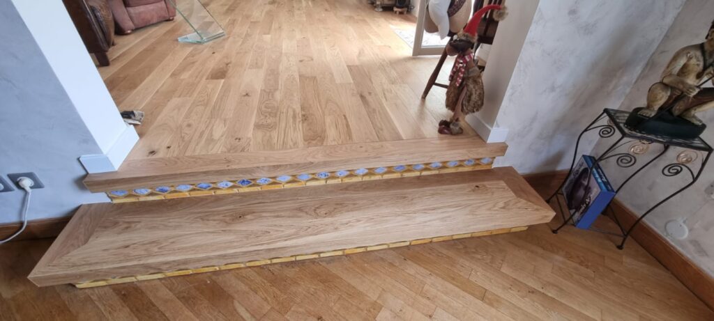Parquet Design Parquet Scala vernis mat posé dans une villa à Biot