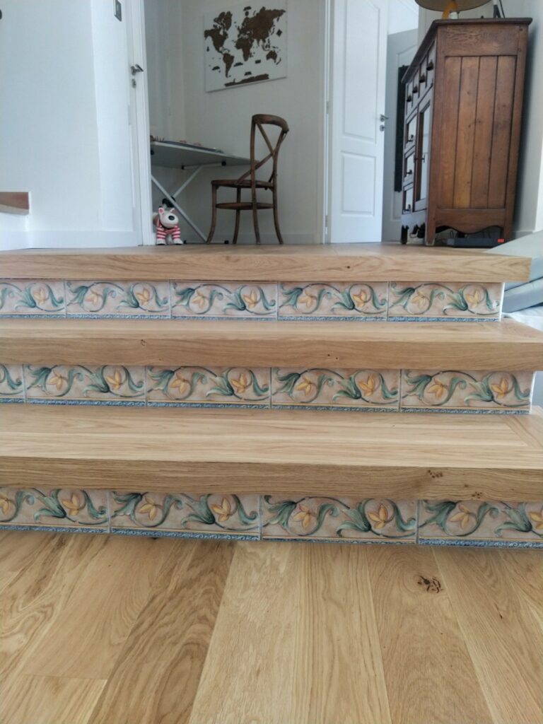 Parquet Design Parquet Scala vernis mat posé dans une villa à Biot