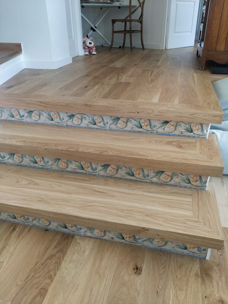 Parquet Design Parquet Scala vernis mat posé dans une villa à Biot