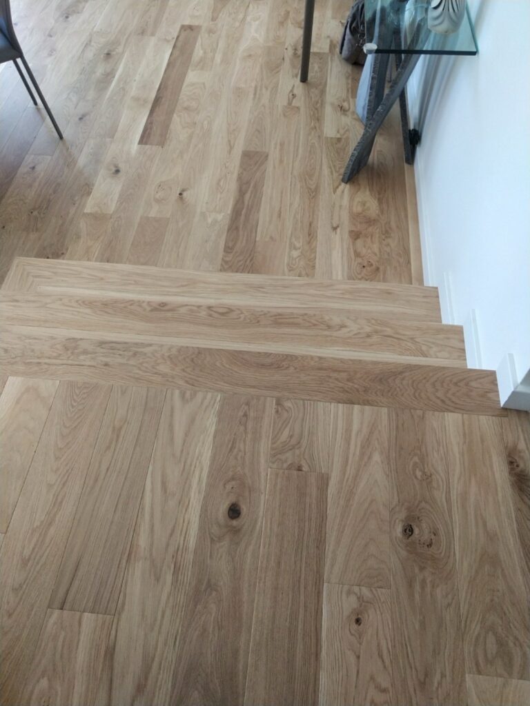 Parquet Design Parquet Scala vernis mat posé dans une villa à Biot