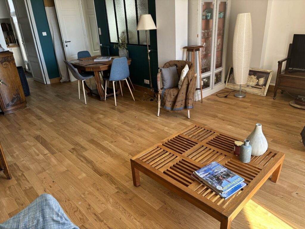 Parquet Naofloor chêne massif français posé à Nice