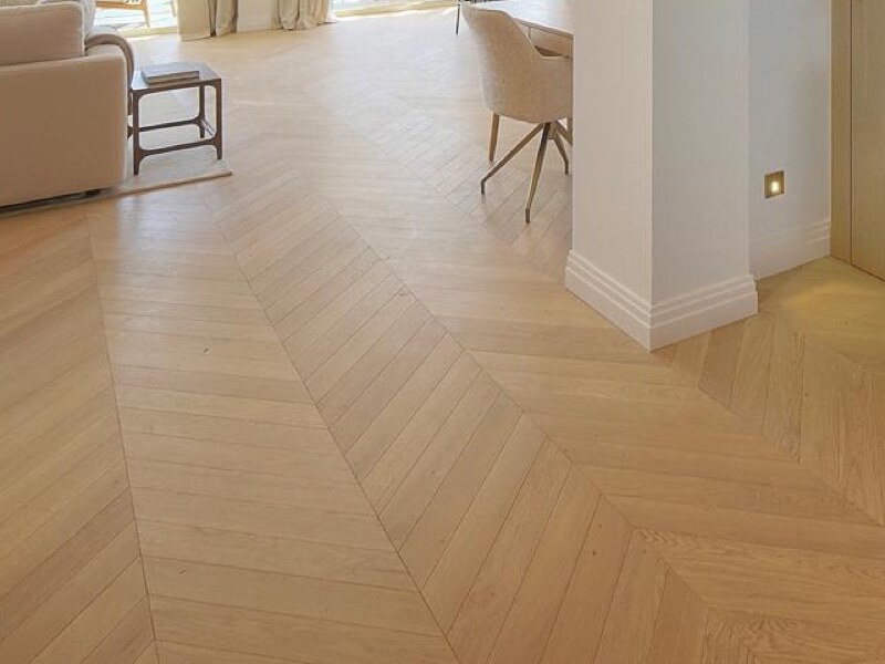 Parquet pointe de Hongrie Design Parquet avenue Albert 1er à Cannes