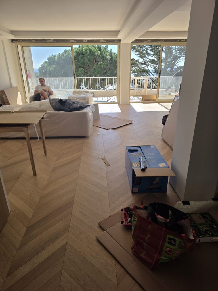 Parquet pointe de Hongrie Design Parquet avenue Albert 1er à Cannes
